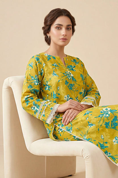 2 Piece - Digitally Printed Doriya Lawn - D4703