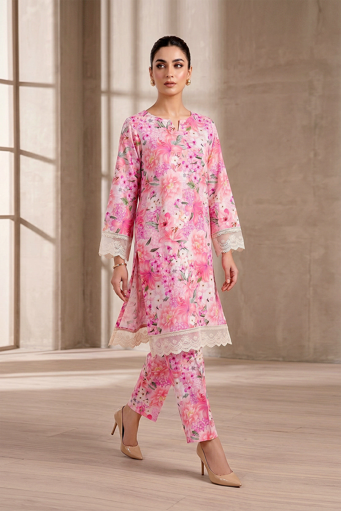 2 Piece - Digitally Printed Doriya Lawn - D4708