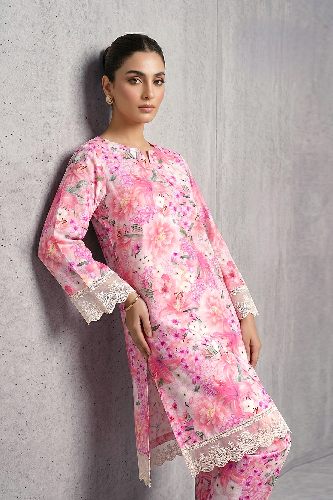 2 Piece - Digitally Printed Doriya Lawn - D4708