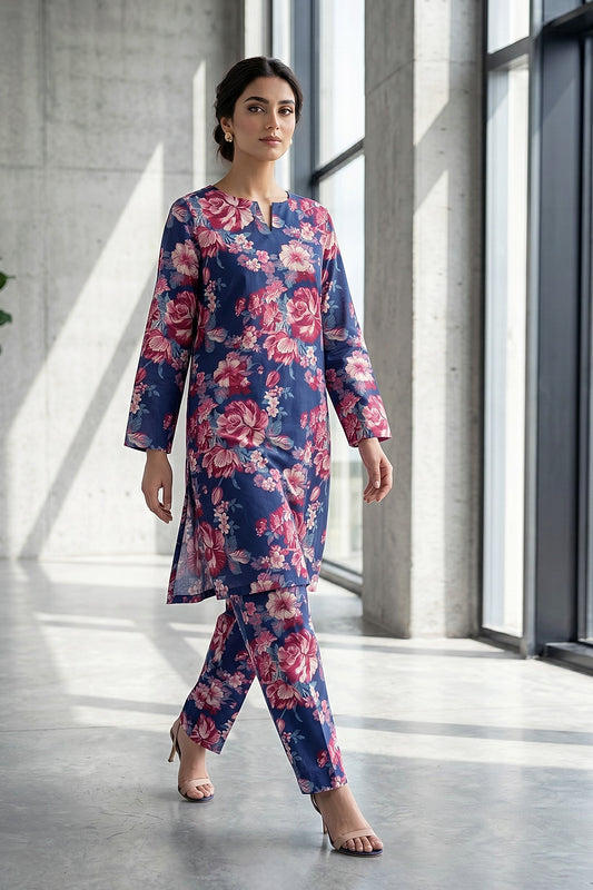 2 Piece - Digitally Printed Doriya Lawn - D4709