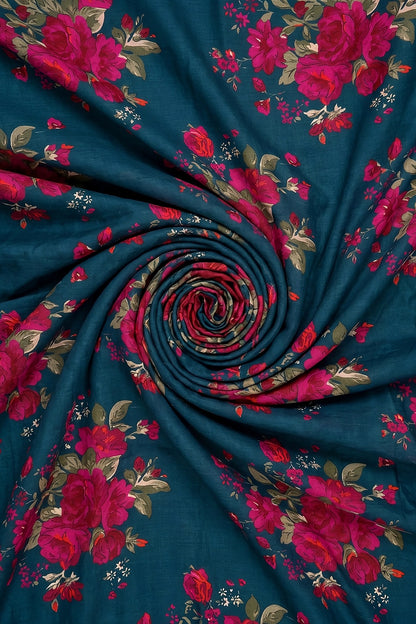 2 Piece - Digitally Printed Lawn - Coral 11405