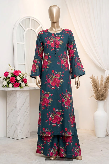 2 Piece - Digitally Printed Lawn - Coral 11405