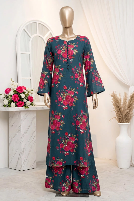 2 Piece - Digitally Printed Lawn - Coral 11405