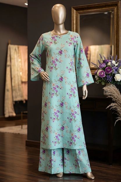 2 Piece - Digitally Printed Lawn - Coral 11409