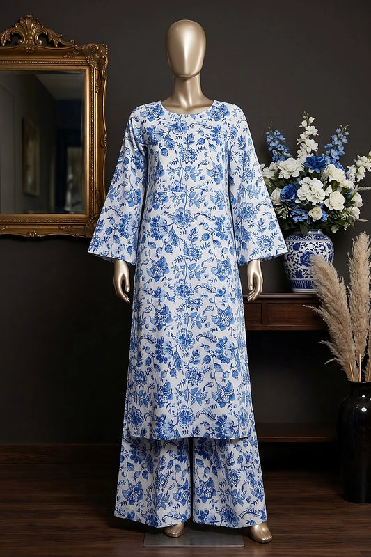 2 Piece - Digitally Printed Lawn - Coral 11411