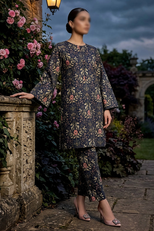 2 Piece - Digitally Printed Lawn - Coral 11401