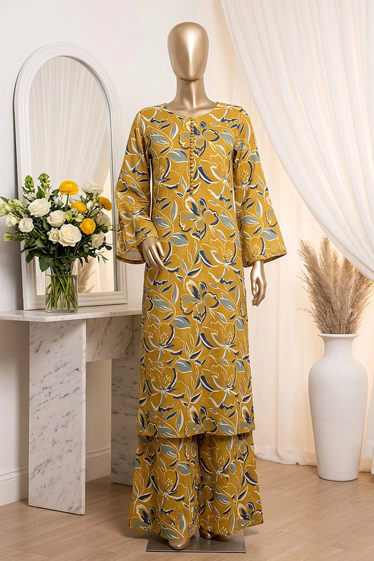 2 Piece - Digitally Printed Lawn - Coral 11404