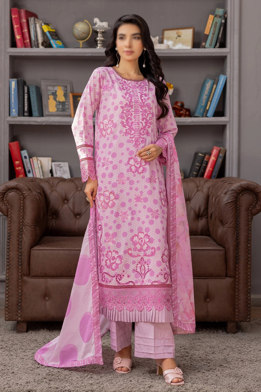 3 Piece - Embroidered Lawn - Bindi 30902
