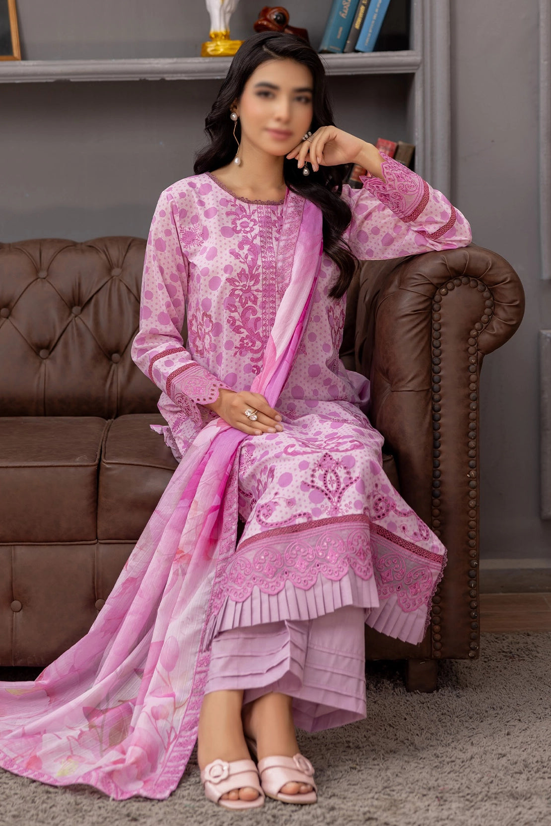 3 Piece - Embroidered Lawn - Bindi 30902