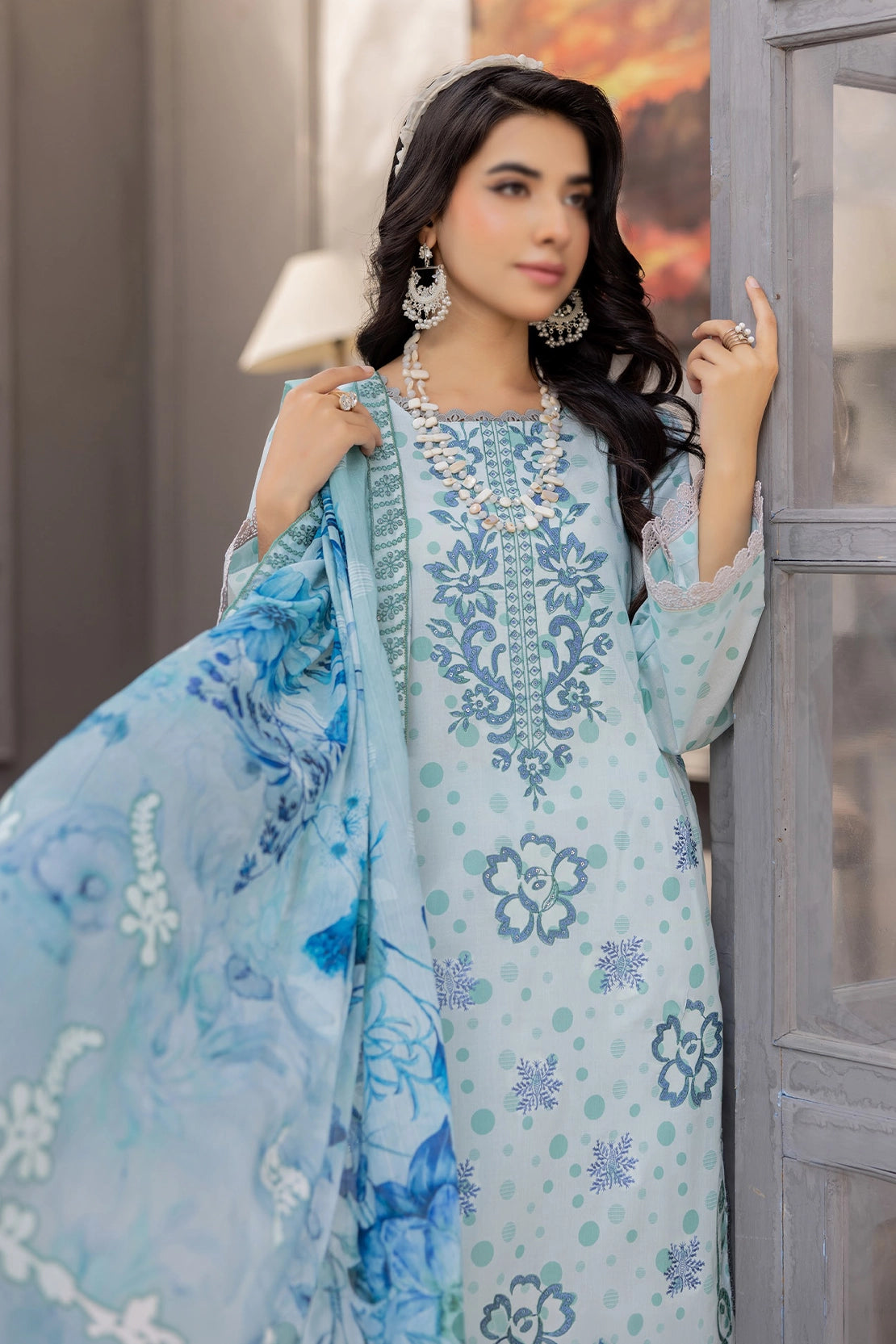 3 Piece - Embroidered Lawn - Bindi 30903