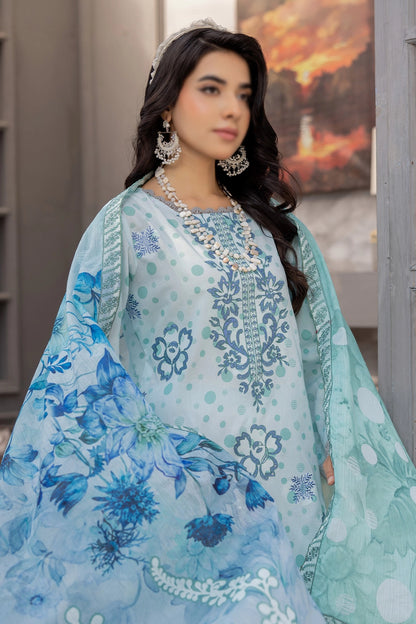 3 Piece - Embroidered Lawn - Bindi 30903