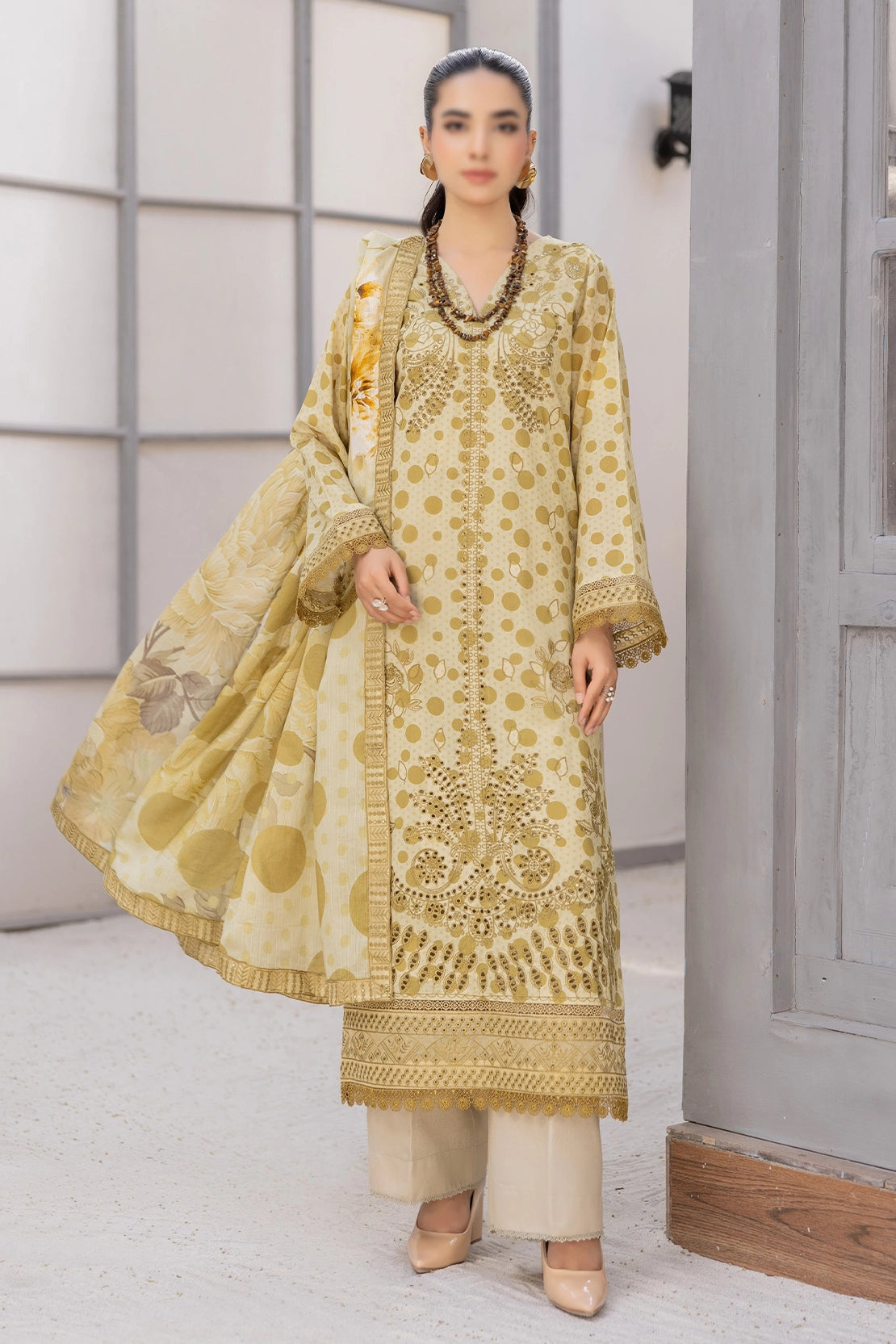3 Piece - Embroidered Lawn - Bindi 30905