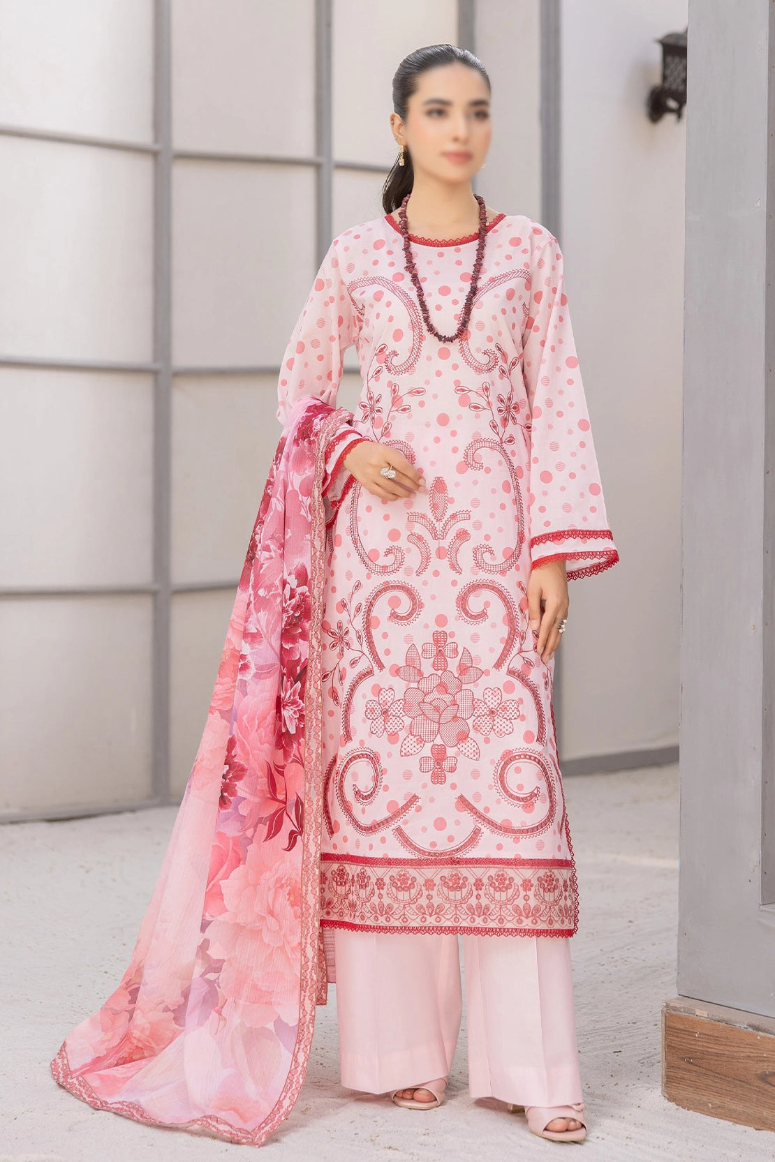 3 Piece - Embroidered Lawn - Bindi 30906