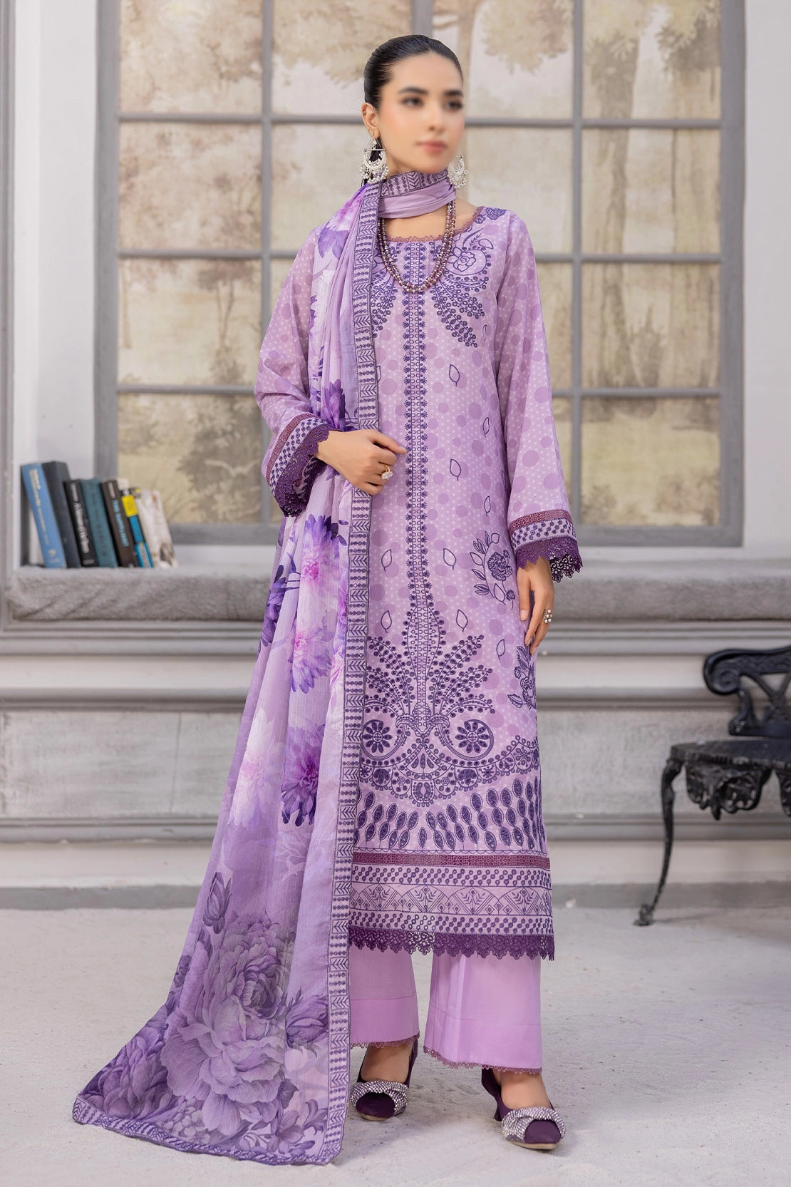 3 Piece - Embroidered Lawn - Bindi 30907