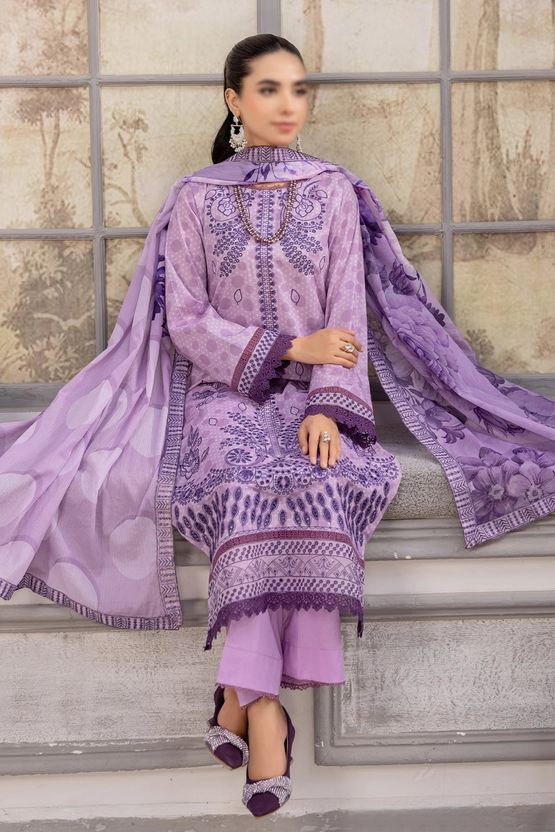 3 Piece - Embroidered Lawn - Bindi 30907
