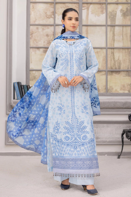 3 Piece - Embroidered Lawn - Bindi 30908