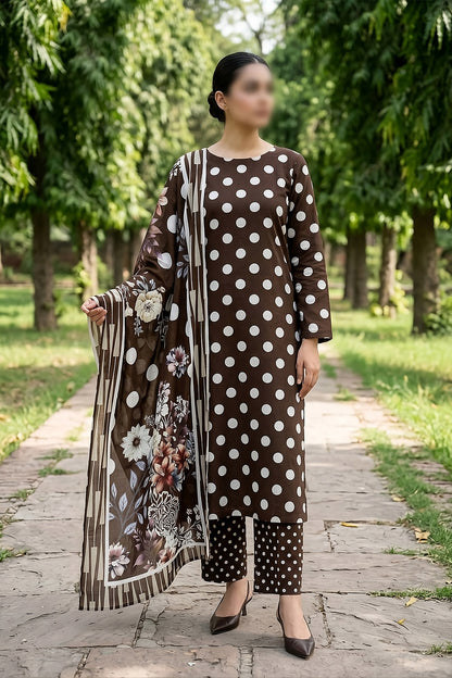3 Piece - Digitally Printed Lawn - F81 - D4803