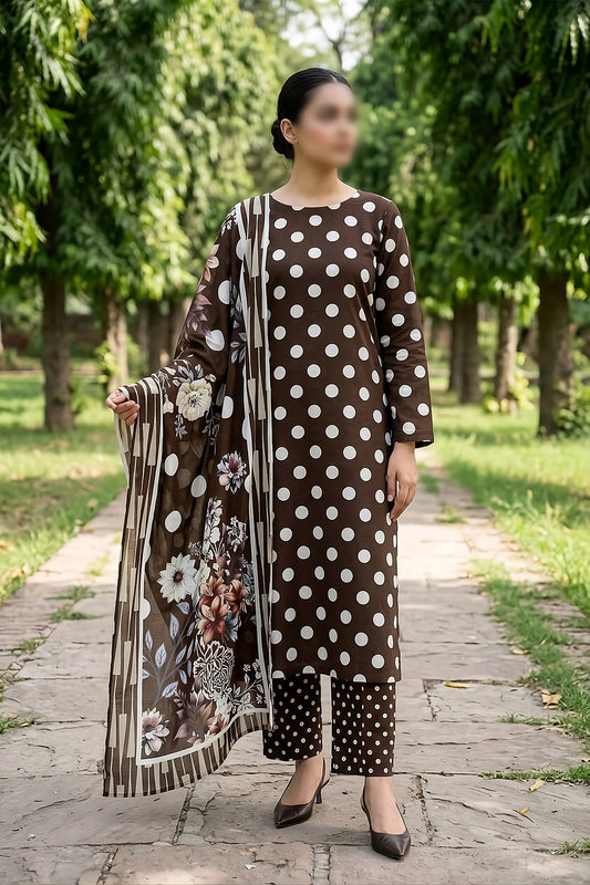 3 Piece - Digitally Printed Lawn - F81 - D4803