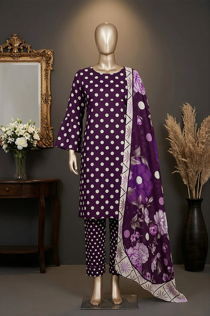 3 Piece - Digitally Printed Lawn - F81 - D4805