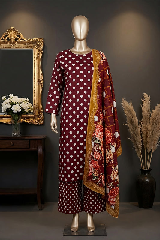 3 Piece - Digitally Printed Lawn - F81 - D4806