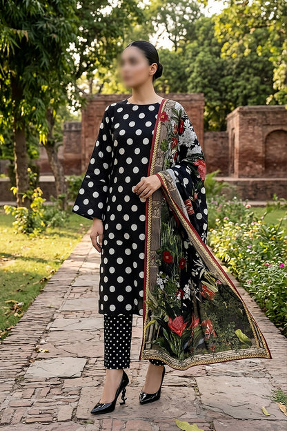 3 Piece - Digitally Printed Lawn - F81 - D4809