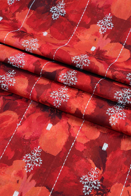 3 Piece - Embroidered Lawn - F77 - D4401