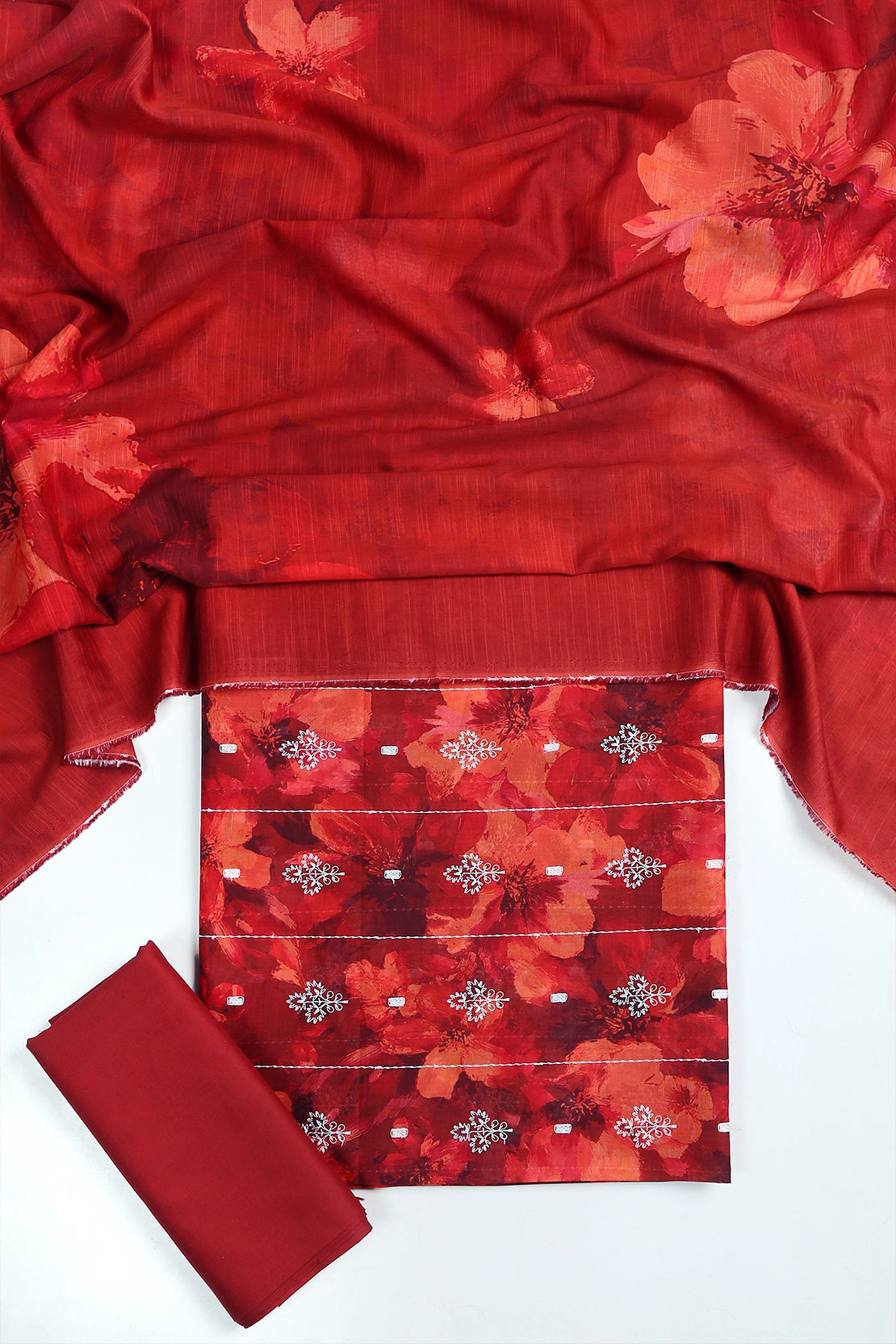 3 Piece - Embroidered Lawn - F77 - D4401
