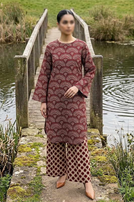 2 Piece - Digitally Printed Lawn - B39 - D5110