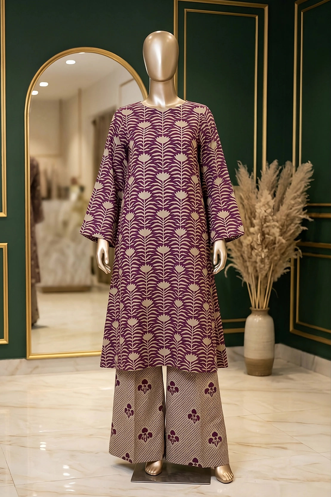 2 Piece - Digitally Printed Lawn - B39 - D5102