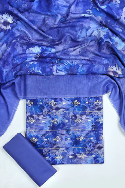3 Piece - Embroidered Lawn - F77 - D4402