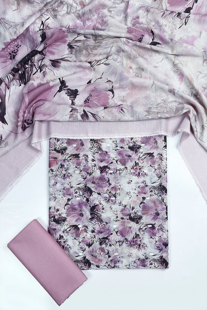 3 Piece - Embroidered Lawn - F77 - D4403