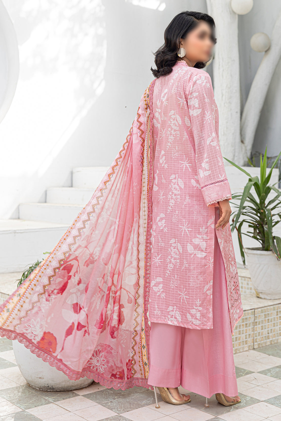 3 Piece - Embroidered Lawn - Afrozeh 204