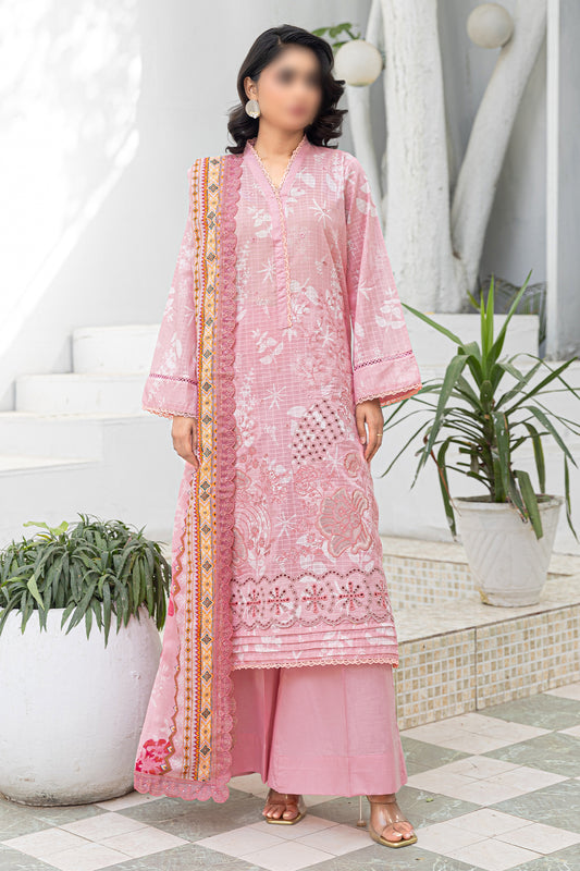 3 Piece - Embroidered Lawn - Afrozeh 204