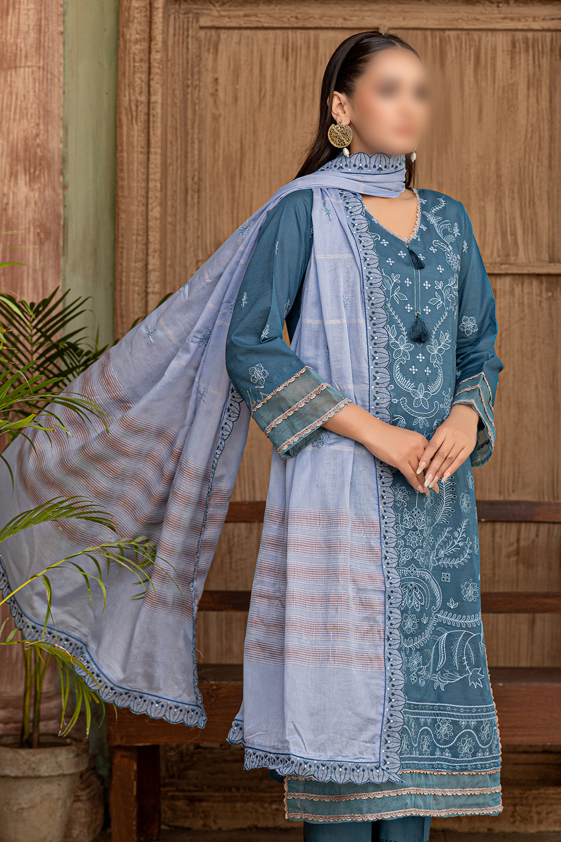 3 Piece - Embroidered Lawn - Khayaal 104