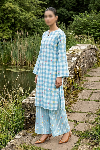 2 Piece - Digitally Printed Lawn - B39 - D5107