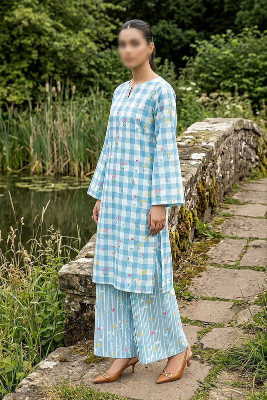 2 Piece - Digitally Printed Lawn - B39 - D5107