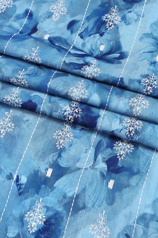 3 Piece - Embroidered Lawn - F77 - D4408