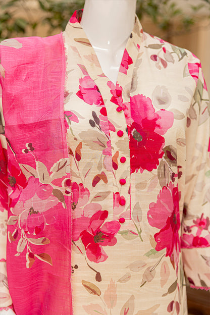 3 Piece - Digitally Printed Doriya Lawn - D704