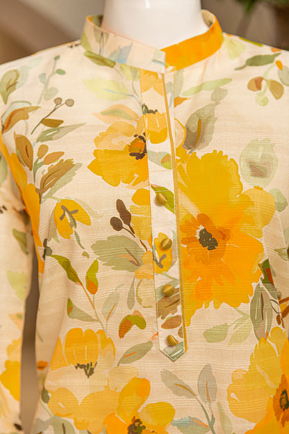 3 Piece - Digitally Printed Doriya Lawn - D707
