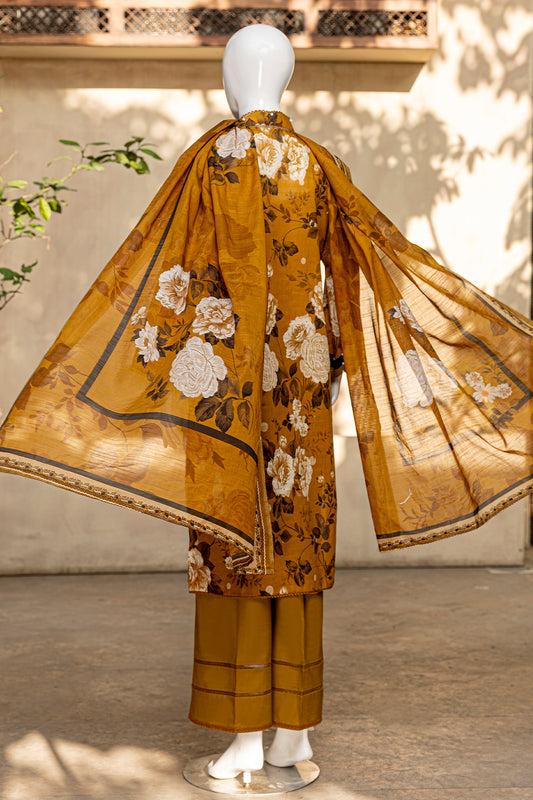 3 Piece - Digitally Printed Doriya Lawn - D803