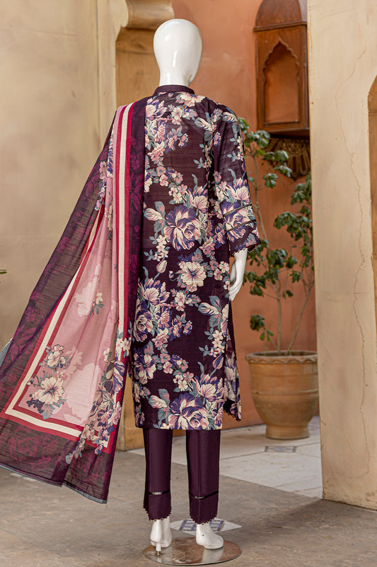 3 Piece - Digitally Printed Doriya Lawn - D805