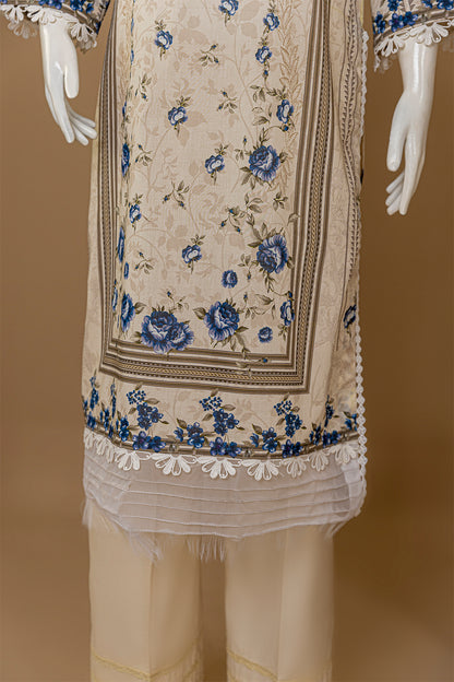 3 Piece - Digitally Printed Lawn - D901