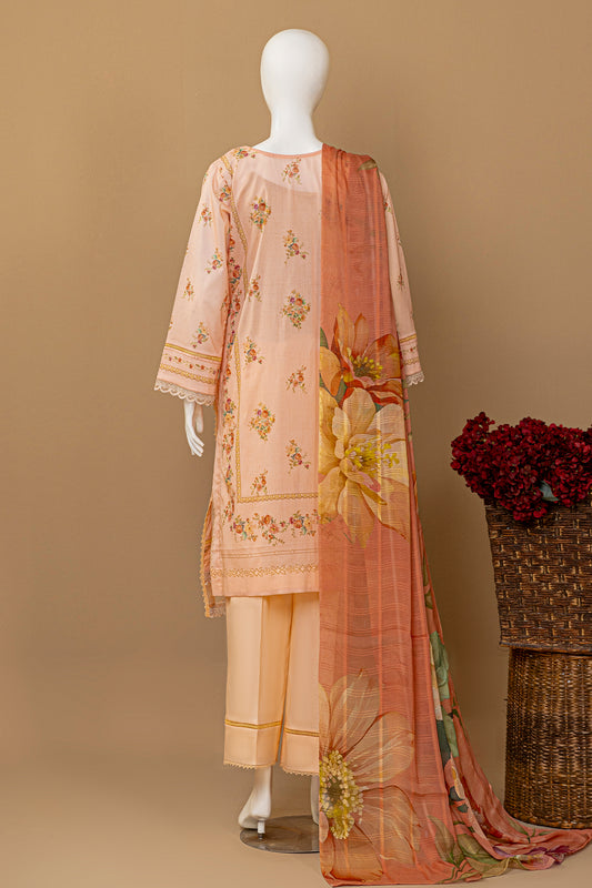 3 Piece - Digitally Printed Lawn - D910