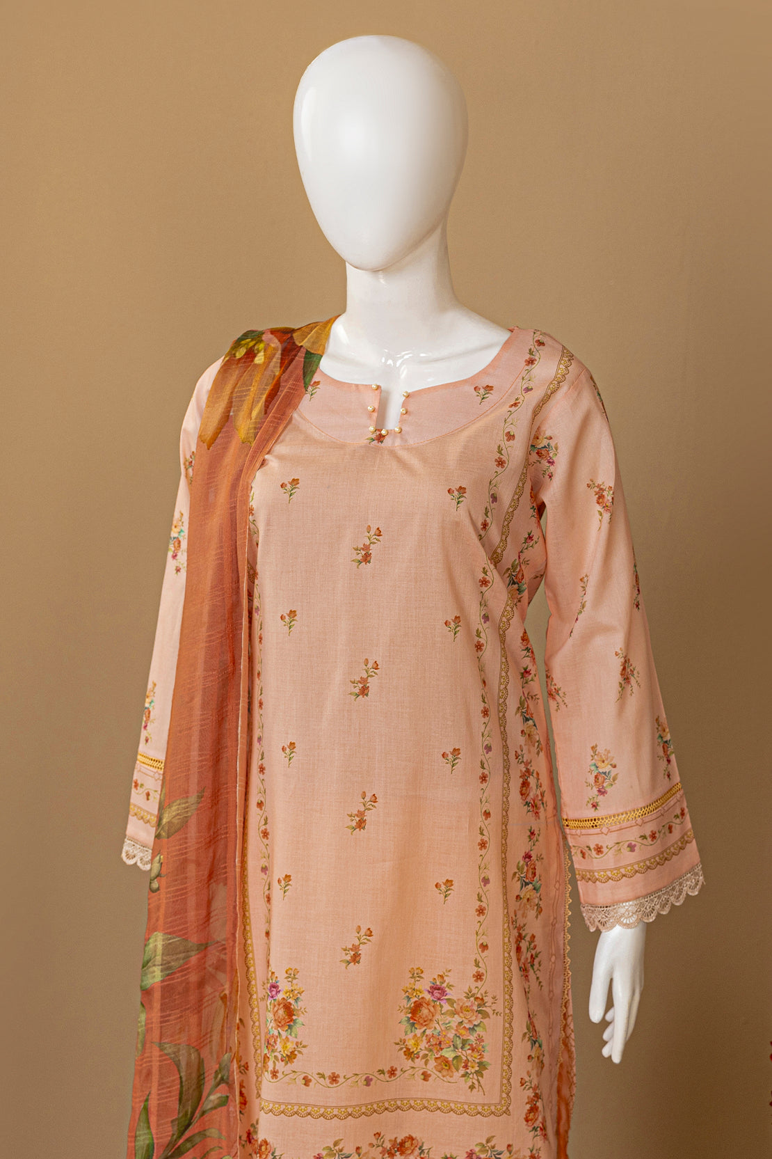3 Piece - Digitally Printed Lawn - D910