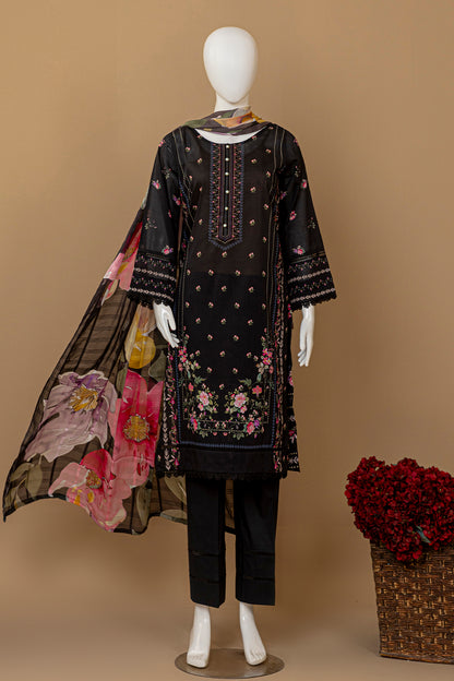 3 Piece - Digitally Printed Lawn - D903