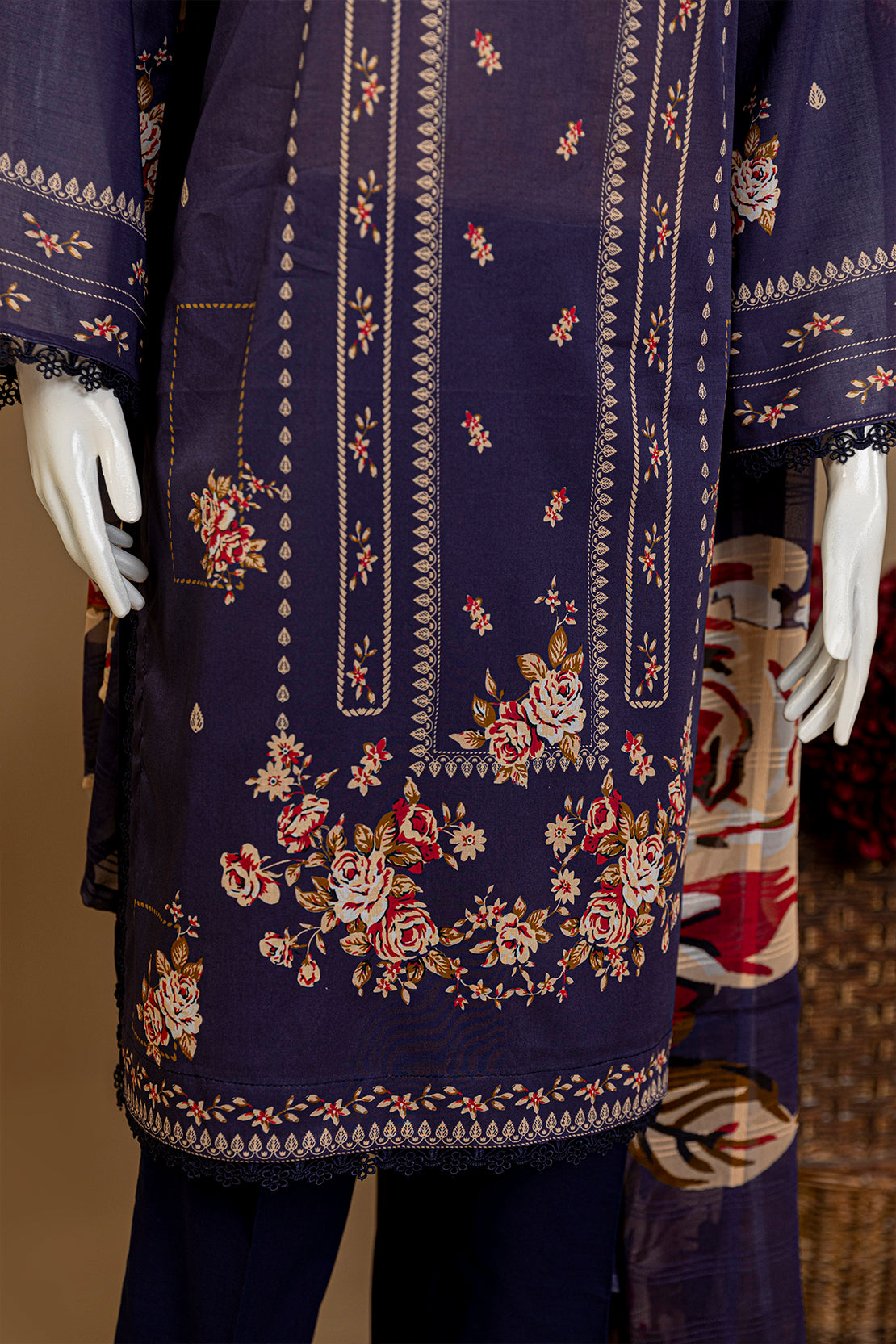 3 Piece - Digitally Printed Lawn - D905