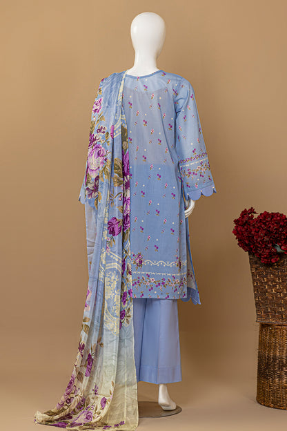3 Piece - Digitally Printed Lawn - D906