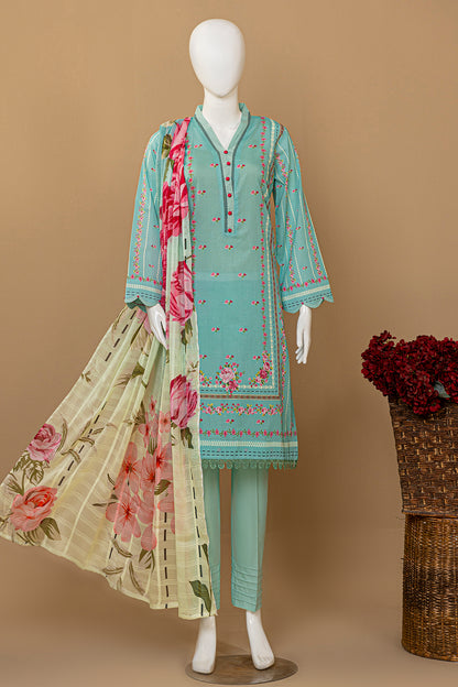3 Piece - Digitally Printed Lawn - D908