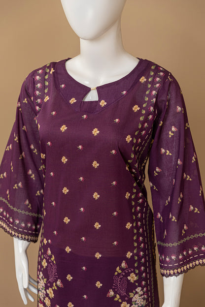 3 Piece - Digitally Printed Lawn - D909