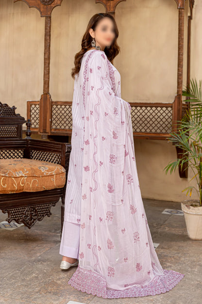 3 Piece - Embroidered Lawn - Farasha 102